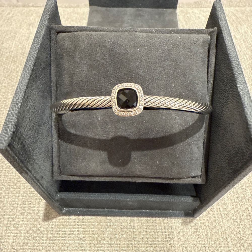 DAVID YURMAN BLACK ONYX DIAMOND PENDANT BRACELET